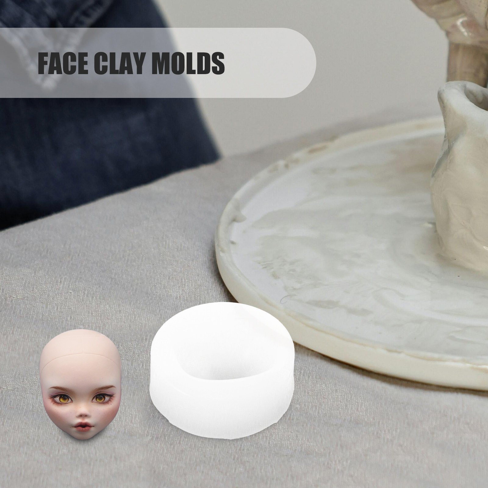 Crafting Resin - Face Silicone Clay Mold Human Face