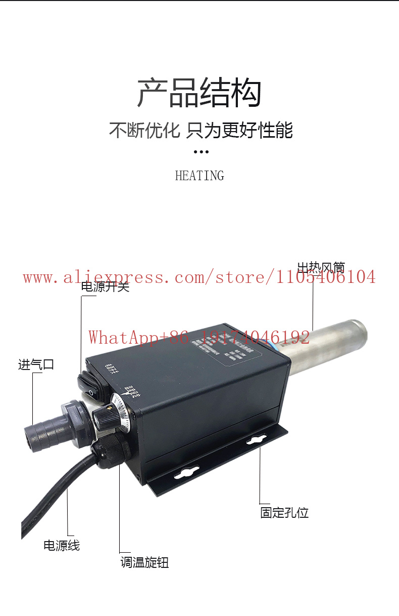 Industrial grade small hot air - Heat Gun Small review and price