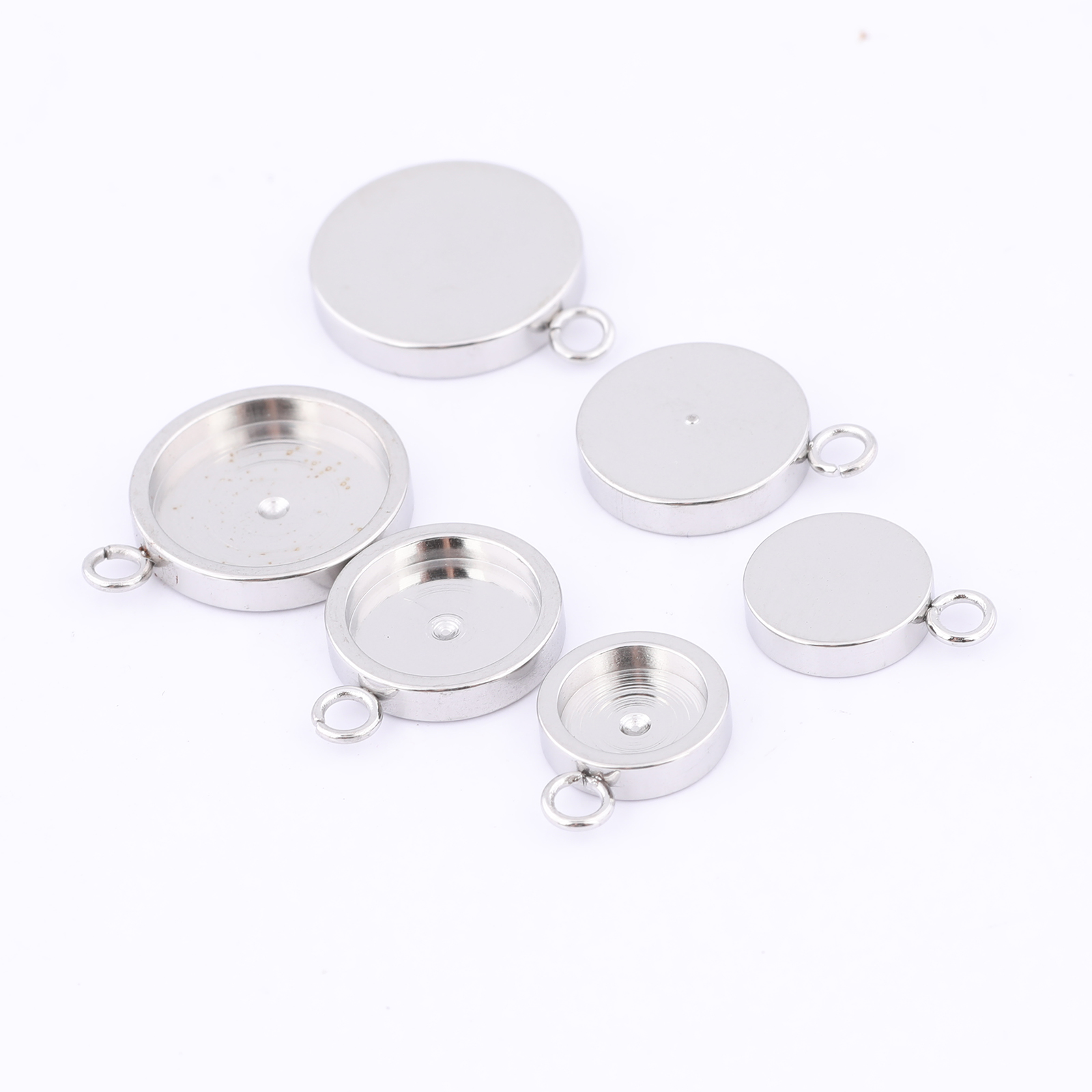 20pcs Stainless Steel 6mm 8mm  - Bezels Set Pendant review and price