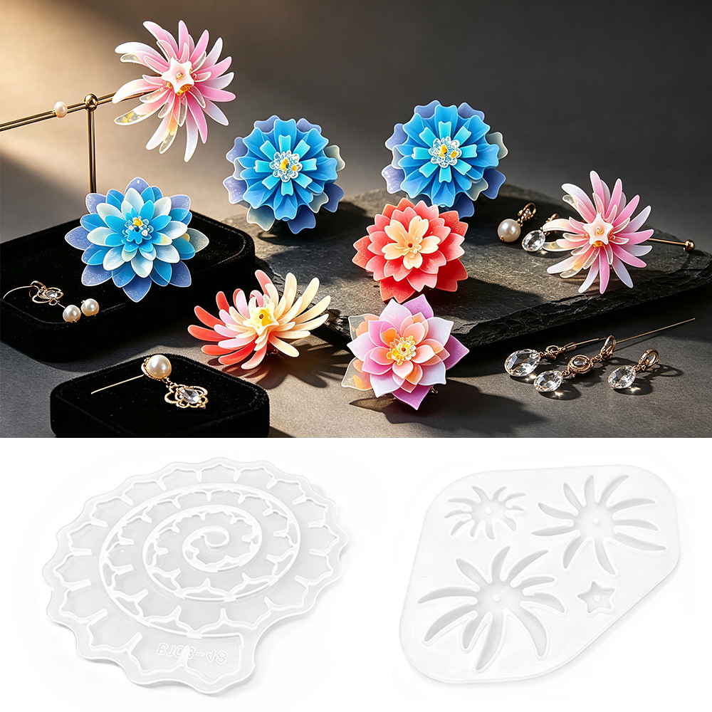 Multi-layer Flower Silicone Mo - Resin Craft Ideas review and price