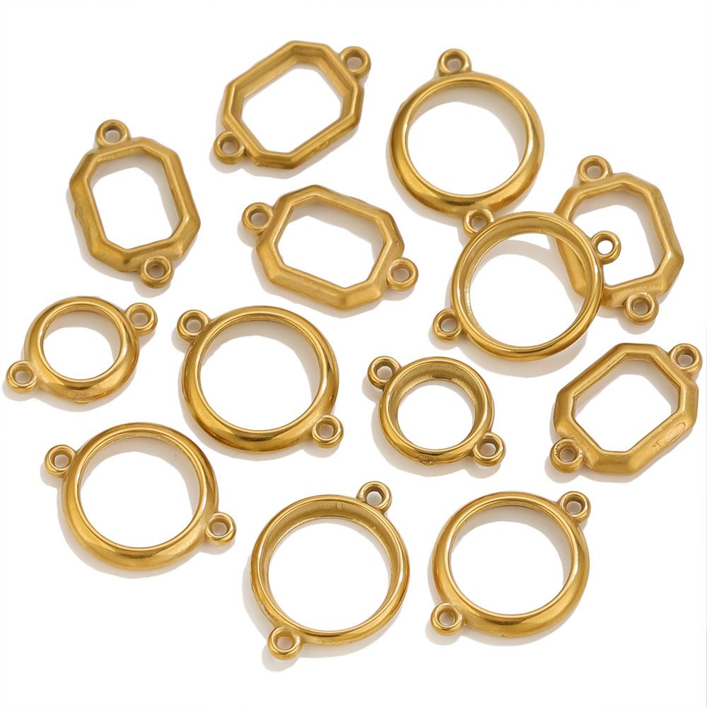10Pcs Stainless Steel Hollow D - Bezels Set Pendant review and price
