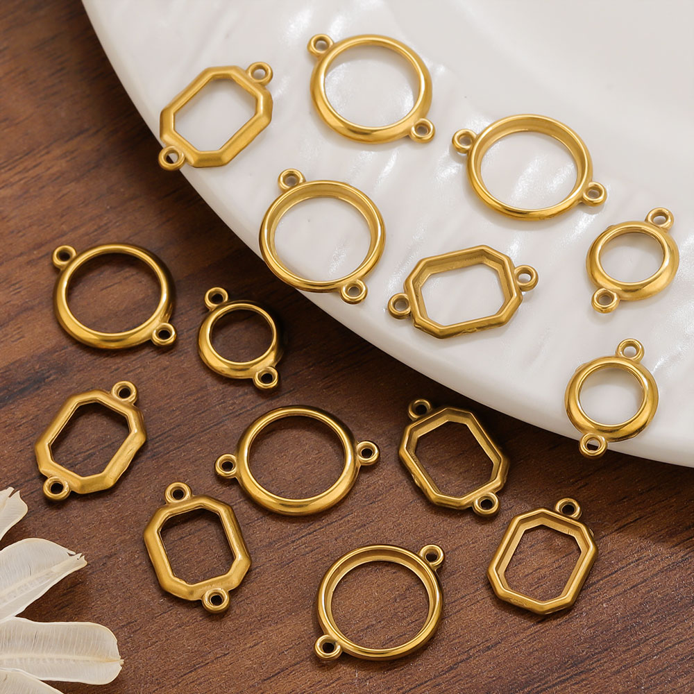 10Pcs Stainless Steel Hollow D - Bezels Set Pendant review and price